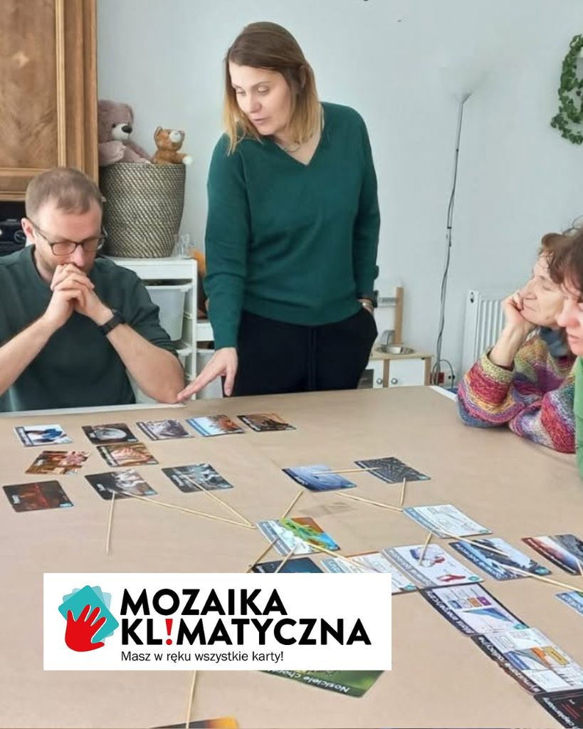 Uczestnicy podczas warsztatu Mozaika Klimatyczna dla firm dotyczącego zmian klimatu
